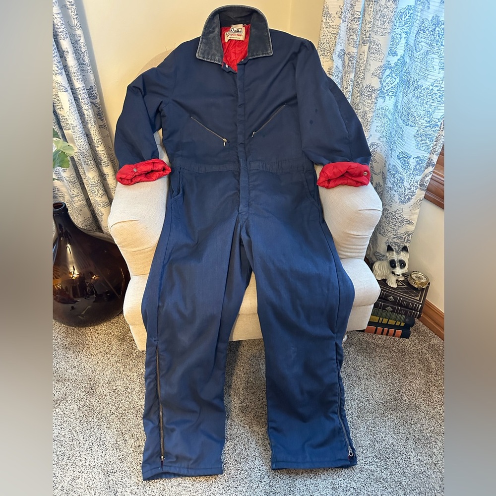 Walls Navy and Crimson Men's Coverall